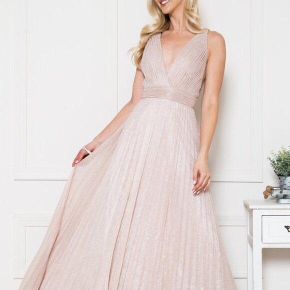 Amelia Couture Dresses & Skirts - Light Pink Prom Party Evening Formal A-Line Sleeveless Maxi Long Dress AcL598